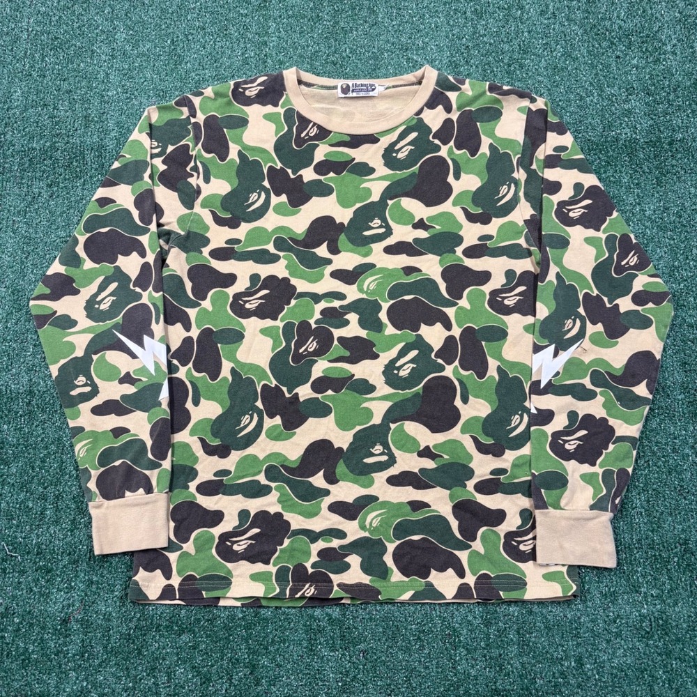 A Bathing Ape Bape Classic Camoflauge Long Sleeve T-shirt